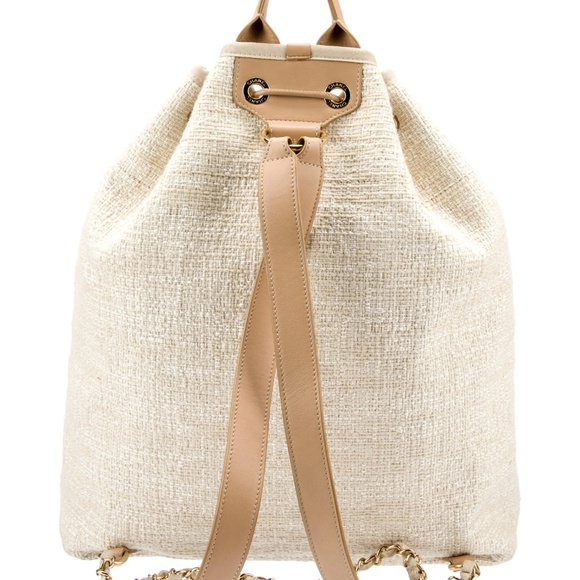 Chanel 31 Rue Cambon Paris Large Deauville Backpack in Ivory Gold - Picture 3 of 14